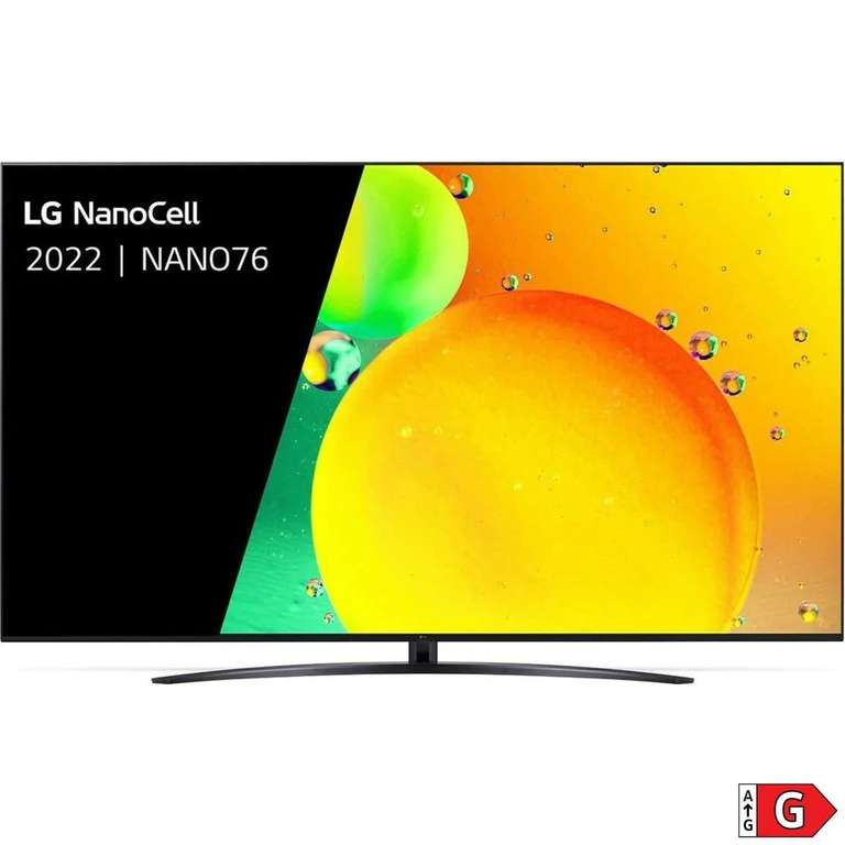 LG Televisor 75NANO766QA - webOS22 75" pulgadas (189 cm) 4K Nanocell, Procesador de Gran Potencia 4K a5 Gen 5, formatos HDR 10, HLG y HGiG
