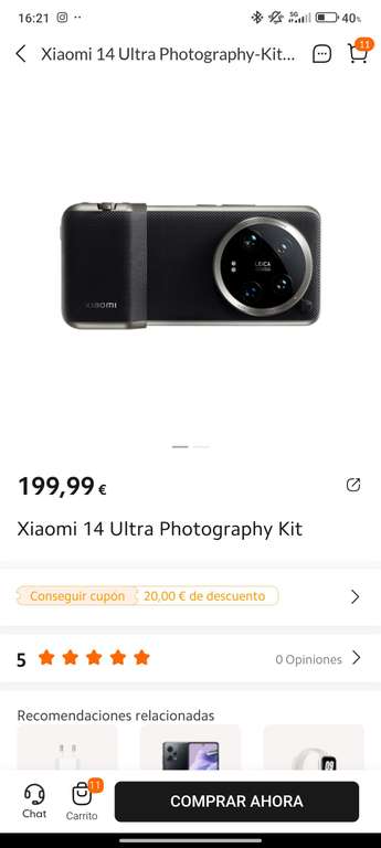 Xiaomi 14 Ultra (16gb 512gb) + Xiaomi Photography Kit (1068€ estudiantes)