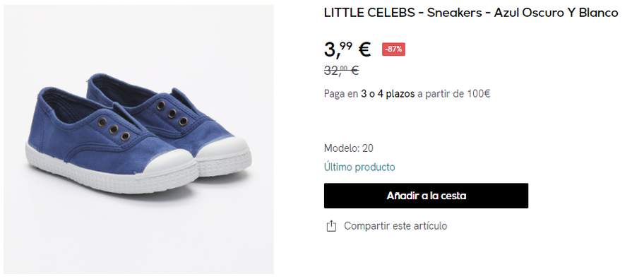 Mega ofertas calzado Little Celebs en Privalia - Desde 3,50 € (ver ejemplos) Chollometro