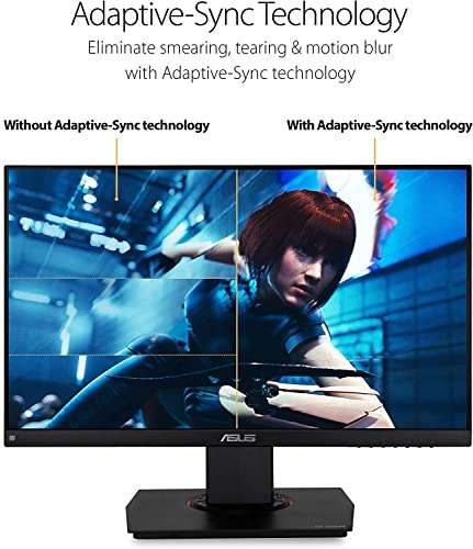 ASUS VG249Q - Monitor de Gaming de 23.8" (Full-HD 1920x1080, 1 ms, 144 Hz, VGA y HDMI) Ajuste Ajuste de altura, inclinación, giratorio