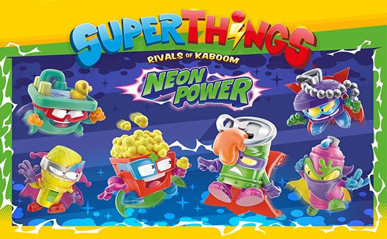 Caja de 50 sobres de SUPERTHINGS Serie Neon Power