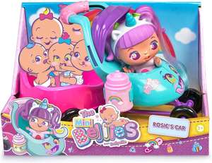 Coche de Juguete Mini Rosie's Car de The Bellies From Bellyville para Muñecos Mini Bellies: Incluye Pegatinas, Biberón y Mini ...