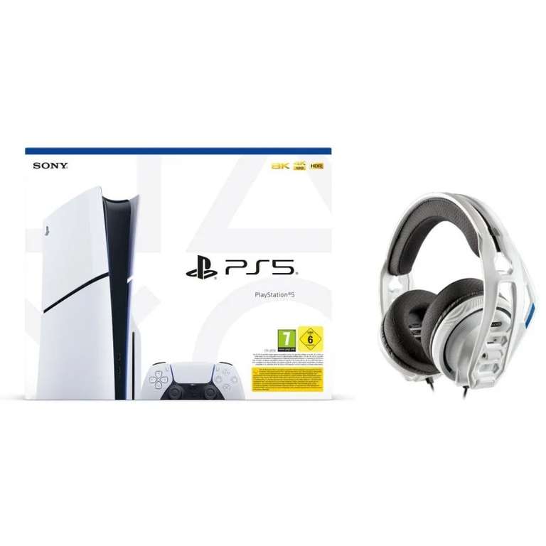 Sony PlayStation 5 Slim + Nacon RIG 400HS Auriculares Gaming para PS4/PS5 Blancos