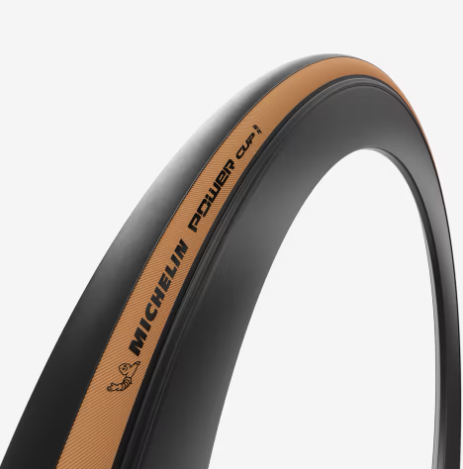 Cubierta Carretera Michelin Power Cup Classic 700x25 (Aro flexible, flancos beige retro, compuesto Gum-X, agarre pro, en Decathlon)