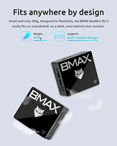 BMAX Mini PC B2S Windows 11 Pro 6GB RAM 128GB ROM N4020 Micro Desktop Computer Dual-Band WiFi