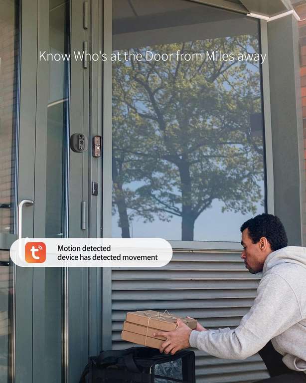 JeaTone Mirilla Digital Puerta Wifi con Batería Recargable 5000mAh y Detección de Movimiento (USAD CUPÓN DEL 50%)