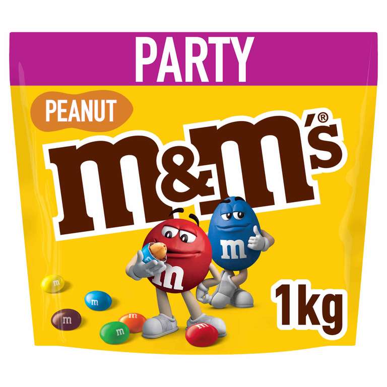 M&M's Peanuts Snack de Cacahuete y Chocolate con Leche, (1kg)