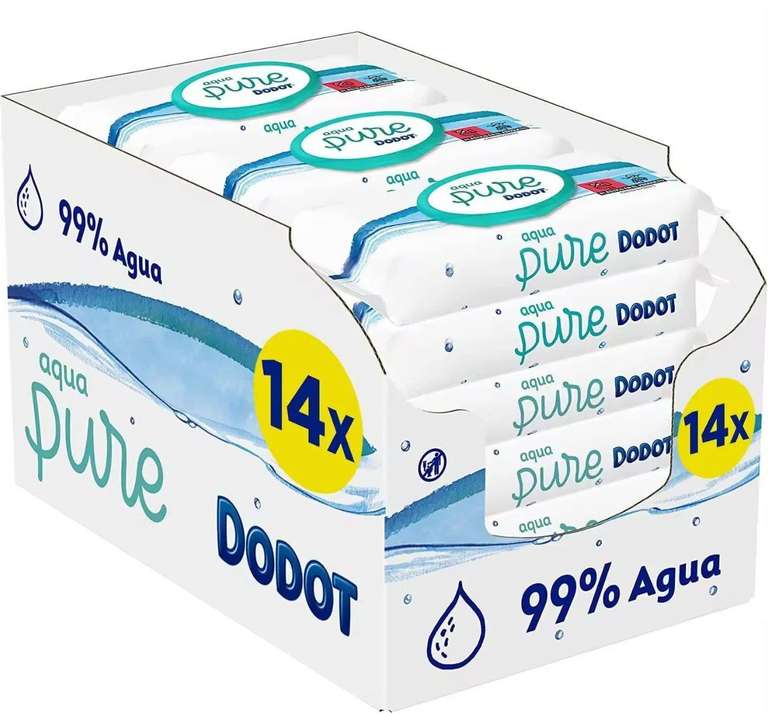 Dodot Toallitas Aqua Pure para Bebé, 99% Agua, 672 Toallitas, desde españa