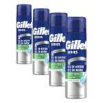 Gillette Series Gel De Afeitar Calmante Con Aloe Vera, Para Maquinilla De Afeitar Para Hombre 200ml (Paquete de 4)