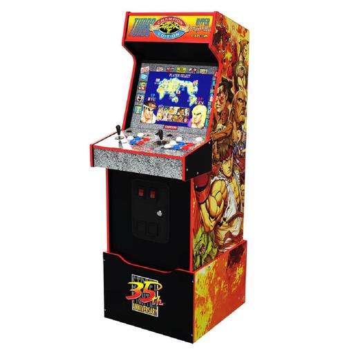 Máquina recreativa Street Fighter II Yoga Flame Edition con alzador Arcade1Up