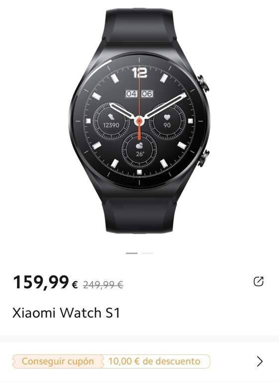 Xiaomi Watch S1 (10 euros descuento + nuevos usuarios)