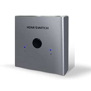 Divisor Switch HDMI Bidireccional de Aluminio, Admite HD 4K 3D 1080P (2x1 o 1x2)