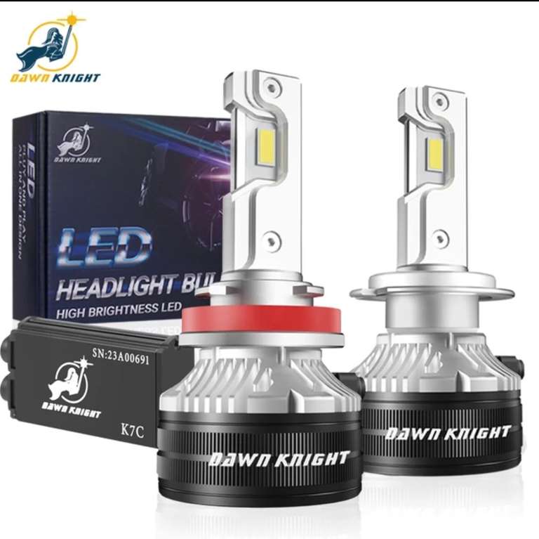 DAWNKNIGHT-Lámpara Led K7C 4300K H7 H4 H11, 3 tubos de cobre, luces Led  para coche H1 HB3 9005 HB4 9006, 12V » Chollometro