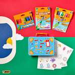 BIC Kids Memory Game Estuche Viaje: Lápices, Ceras, Rotuladores, Juego de Memoria 32 Piezas - Caja de 64