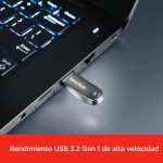 SanDisk 256GB Ultra Luxe Memoria flash, USB 3.2, con velocidades de transferencia hasta 400MB/s