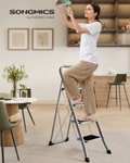 SONGMICS Escalera 4 Escalones Plegable