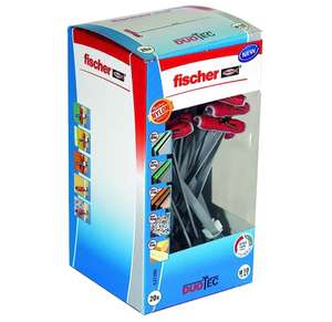 Fischer - Tacos pladur DuoTec, para soporte tv 10 mm, Caja 20 uds tacos pladur, Color Gris