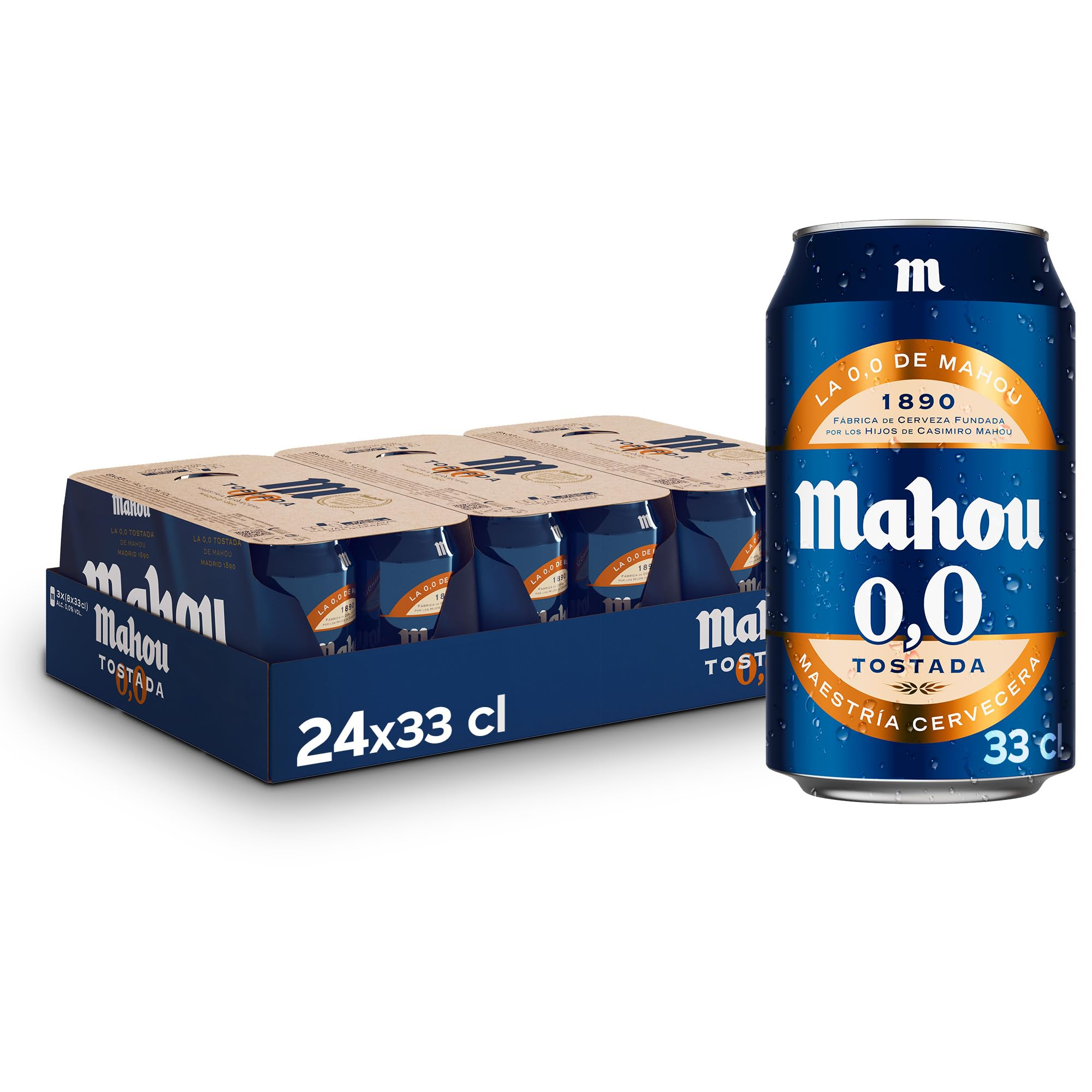 Mahou 0,0 | Pack 24 Latas x 33 cl. | Precio final tras recompensa: 8.74€