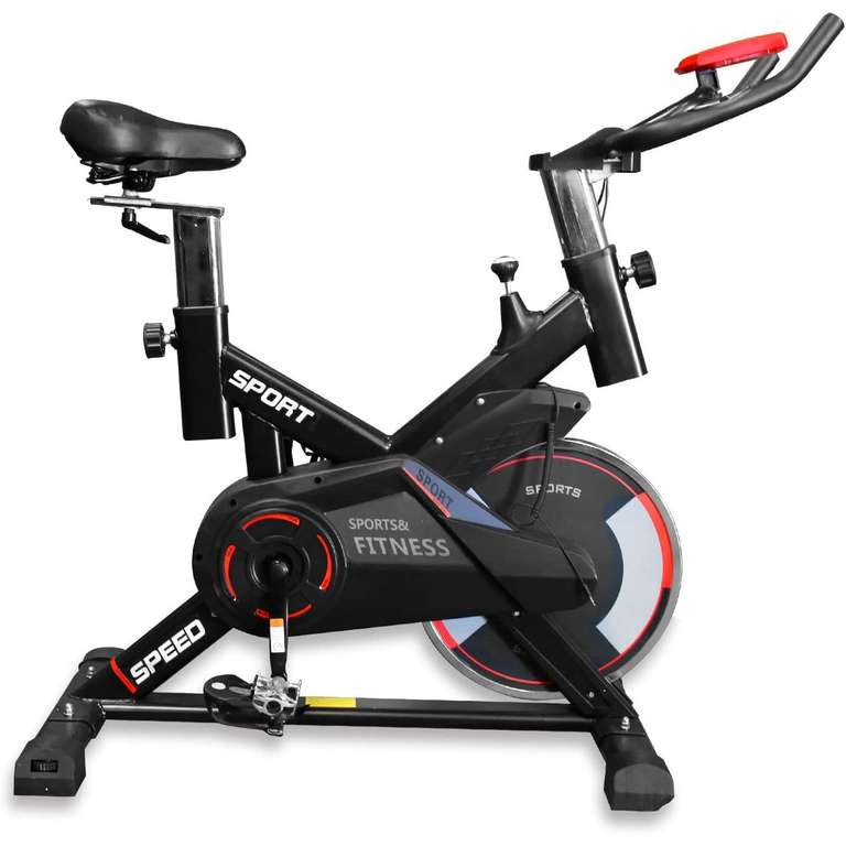 Ninabei Bicicleta Indoor con resistencia ajustable, Bicicleta estática, Volante de Inercia 12kg, Pantalla LCD pulsometro