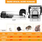 LucaSng Trampa para Ratones Vivos, Reutilizables, la Trampa amigable con Animales atrapa a Ratones y Ratas de Forma Segura + no tóxico