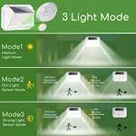 Pack 4 Aigostar Foco Solar LED Exterior, 3 Modos y Sensor Movimiento