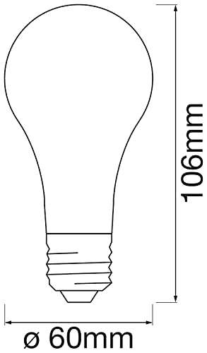 paquete de 4 Lámparas Smart LED, Bluetooth, Filament Classic, E27, blanco cálido
