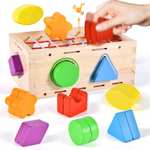 Cubo Actividades Bebe para Clasificar Formas, Colores. Juguetes de Madera Sensoriales Montessori