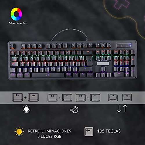 Pack NK Onyx con teclado mecánico y ratón 6400 DPI por