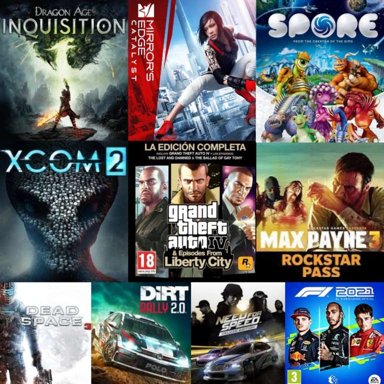 STEAM Oficial - Dragon Age, Mirror's Edge, Unravel, Crysis 3, F1 2021, FIFA 22, Max Payne, GTA , Los Sims 4