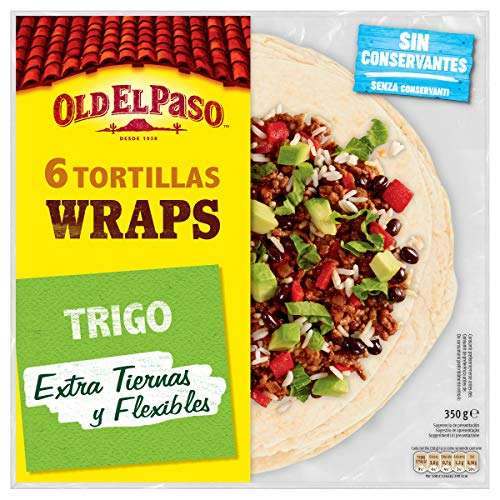 Old El Paso Tortillas de Trigo Wrap, 6 Unidades, 350g