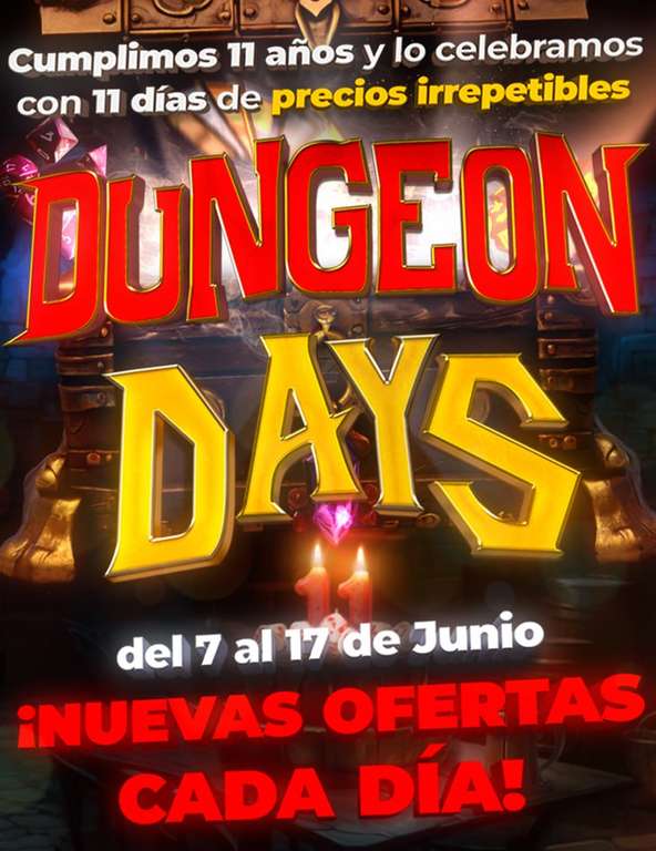 Dungeon DAYS - 11º aniversario - Recopilatorio de Juegos de Mesa [Ofertas hasta el -80%]