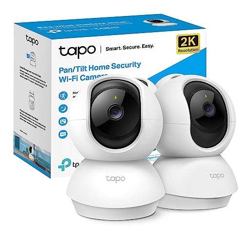Tapo TP-Link C210(2-Pack) - Cámara IP WiFi 360° Cámara de Vigilancia 2K (3MP)