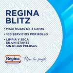 Regina Blitz Papel de Cocina | 5 Rollos | 100 Maxi-Hojas de 3 Capas