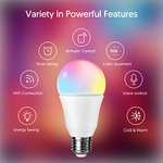Pack de 2 bombillas E27 inteligentes RGB que Cambian de color. Compatibles con Alexa/Google Assistant