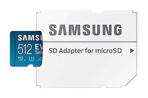 Samsung MB-ME512KA/EU EVO Select - Tarjeta de memoria microSDXC UHS-I U3 de 512 GB, 130 MB/s, Full HD y 4K
