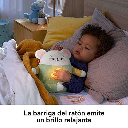 Fisher-Price Ratoncito medita conmigo Peluche con luces relajantes, ayuda a dormir, juguete para niños