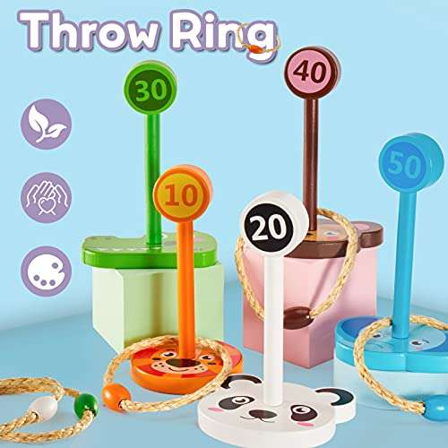Set de juegos de lanzamiento de anillos.de madera