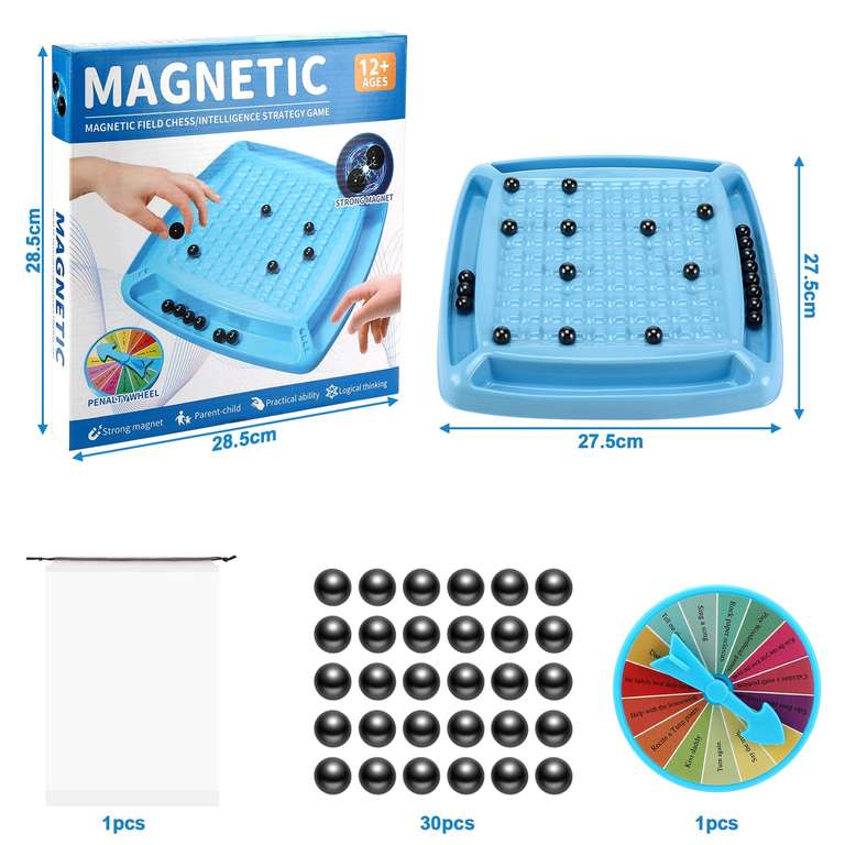Juego de Ajedrez Magnético, 30 Pcs Juego Magnético de Mesa, Magnetic Chess Game, Juego de Mesa magnético, Ajedrez Magnético, Juego De Imán