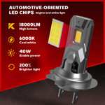 Suktrill H7 LED 18000LM lámpara para faros de coche, ultracompacta de ajuste directo, 200%, bombillas 6000K, juego de 2