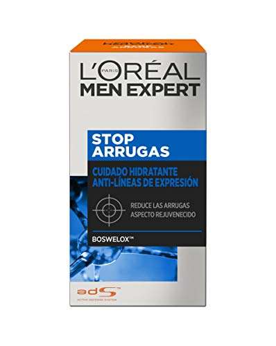3 x L'Oreal Paris Men Expert Cuidado hidratante anti-arrugas de expresión Stop Arrugas, 50 ml [Unidad 5'54€]