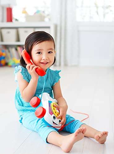 Fisher-Price Teléfono carita divertida, juguete educativo bebé