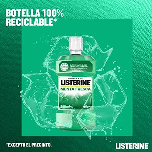 Listerine - Enjuague Bucal Menta Fresca, 500 ml
