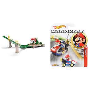 Hot Wheels Mario Kart Piraña, Pistas de Coches con vehículo para niños + 3 años (Mattel GFY47) + Coches y Camiones de Juguete