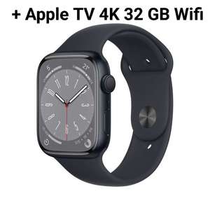 Apple Watch Series 8 OLED 41 mm GPS (satélite) + Apple TV 4K 32 GB Wifi Ethernet Negro 4K Ultra HD Valorado en 89€.