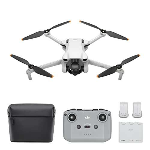 Pack DJI Mini 3 Vuela Más – Dron Mini con cámara ligero y plegable con vídeo 4K HDR, 38 min de tiempo de vuelo, Grabación vertical