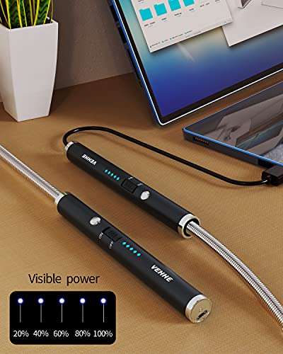 Encendedor Electrico con USB Chargable y Pantalla LED