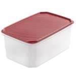 Tatay - Tupper Hermético 4,7L Top Flex | Tapa a Presión | Apto Microondas, Lavavajillas, Nevera, Congelador | Plástico Libre de BPA, Rojo