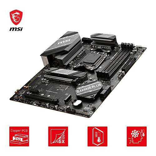 Placa Base Msi B650 Gaming Plus Wi-Fi - Compatible con Ryzen Serie 7000, AM5, DDR5 6400+MHz/OC, 2 x PCIe 4.0 x16, 2 x M.2 Gen4,Wi-Fi 6E, ATX