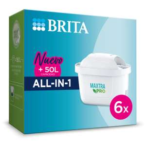 BRITA Cartucho de filtro de agua MAXTRA PRO All-in-1 pack 6 NUEVO - Recambio original BRITA que reduce las impurezas
