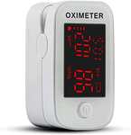 Pulsioxímetro, Monitor de Saturación de Oxígeno en Sangre con Pantalla LED, Lecturas Digitales para SpO2, Frecuencia Cardíaca